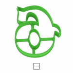 Форма "Цифра 6" 10 СМ (узорная) Форма "Цифра 6" 10 СМ (узорная)